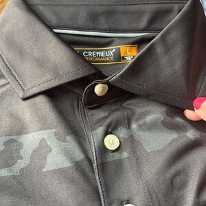 NWOT CREMIEUX Blue Label Camouflage Performance Short Sleeve Polo Shirt (sz L)